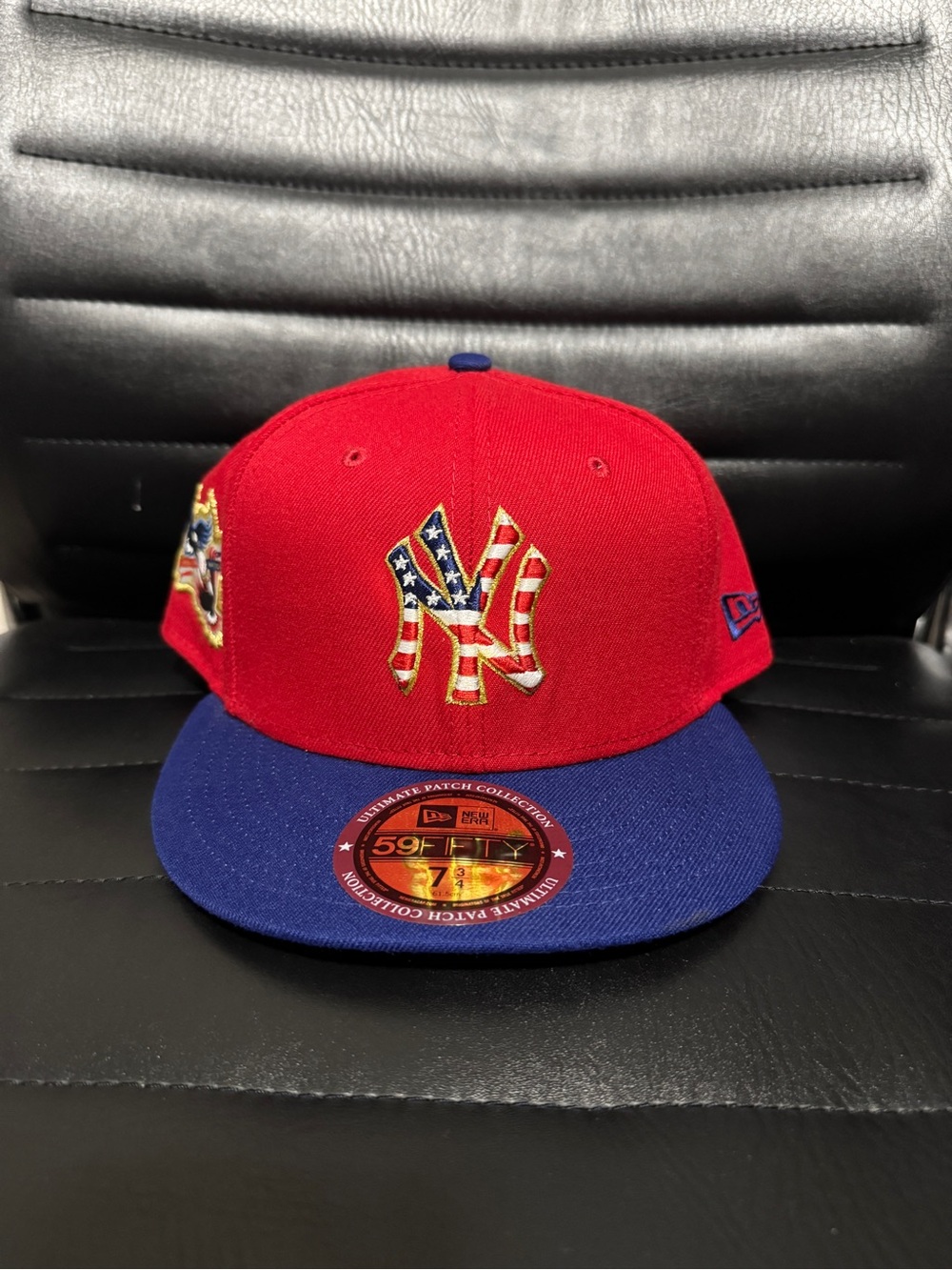 New Era Red & Blue American Flag Patch 59FIFTY Fitted Hat